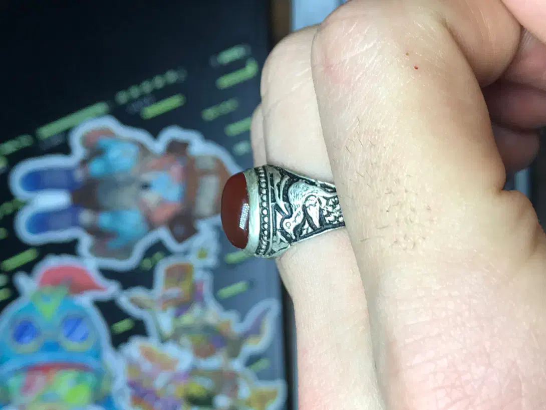 دوعدد انگشتر نقره عقیق ۹۲۵|جواهرات|قائم‌شهر, |دیوار