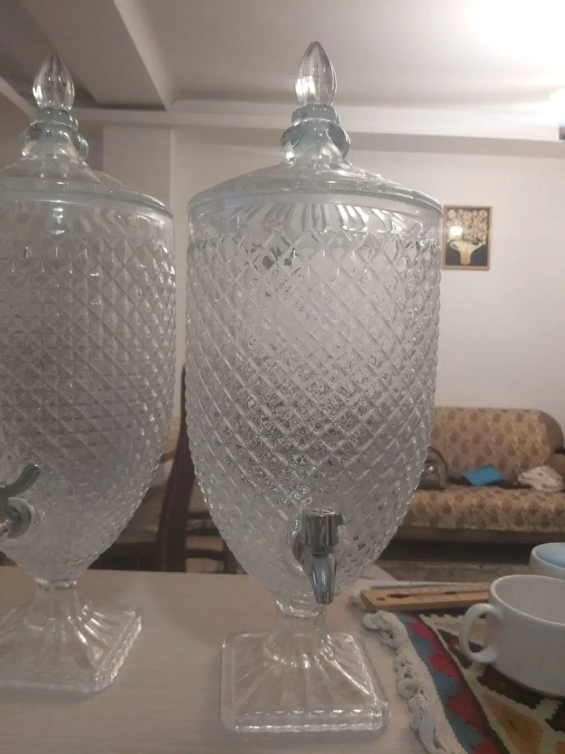 کلمن شیشه ای مناسب برای نگهداری اب و آب میوه|ظروف سرو و پذیرایی|بندر انزلی, معلم|دیوار