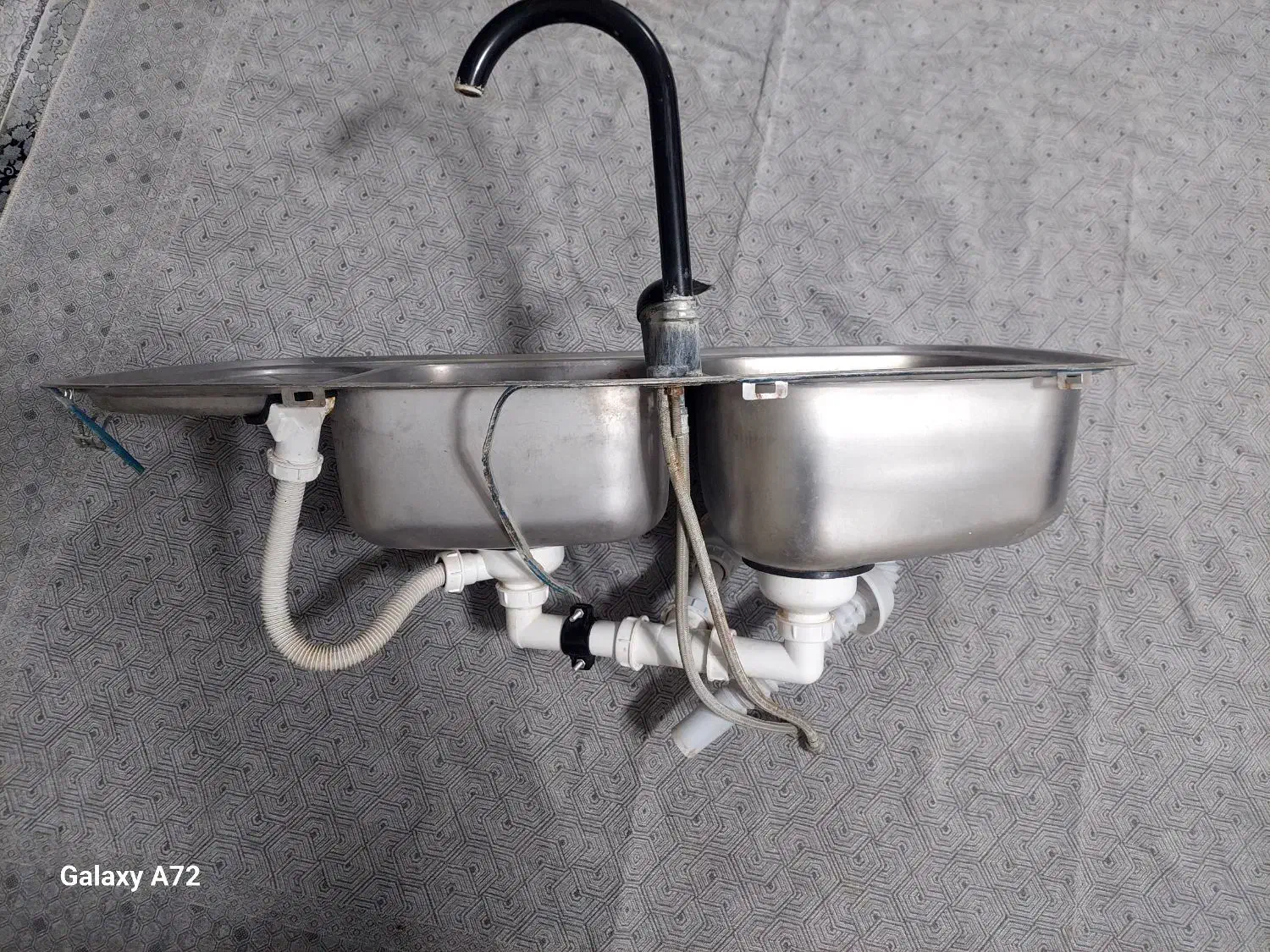 سینک ظرفشوئی دو قلو استیل به همراه شیر آب|مصالح و تجهیزات ساختمان|تهران, قصر فیروزه ۱|دیوار