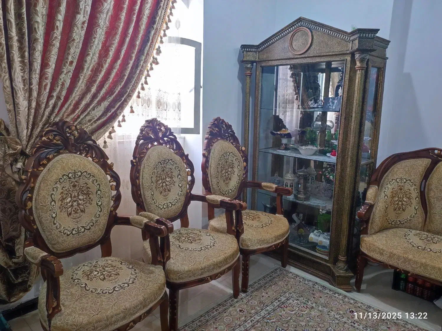 مبل سلطنتی چوبی، جلو مبلی ست و بوفه|مبلمان خانگی و میز عسلی|جم, |دیوار