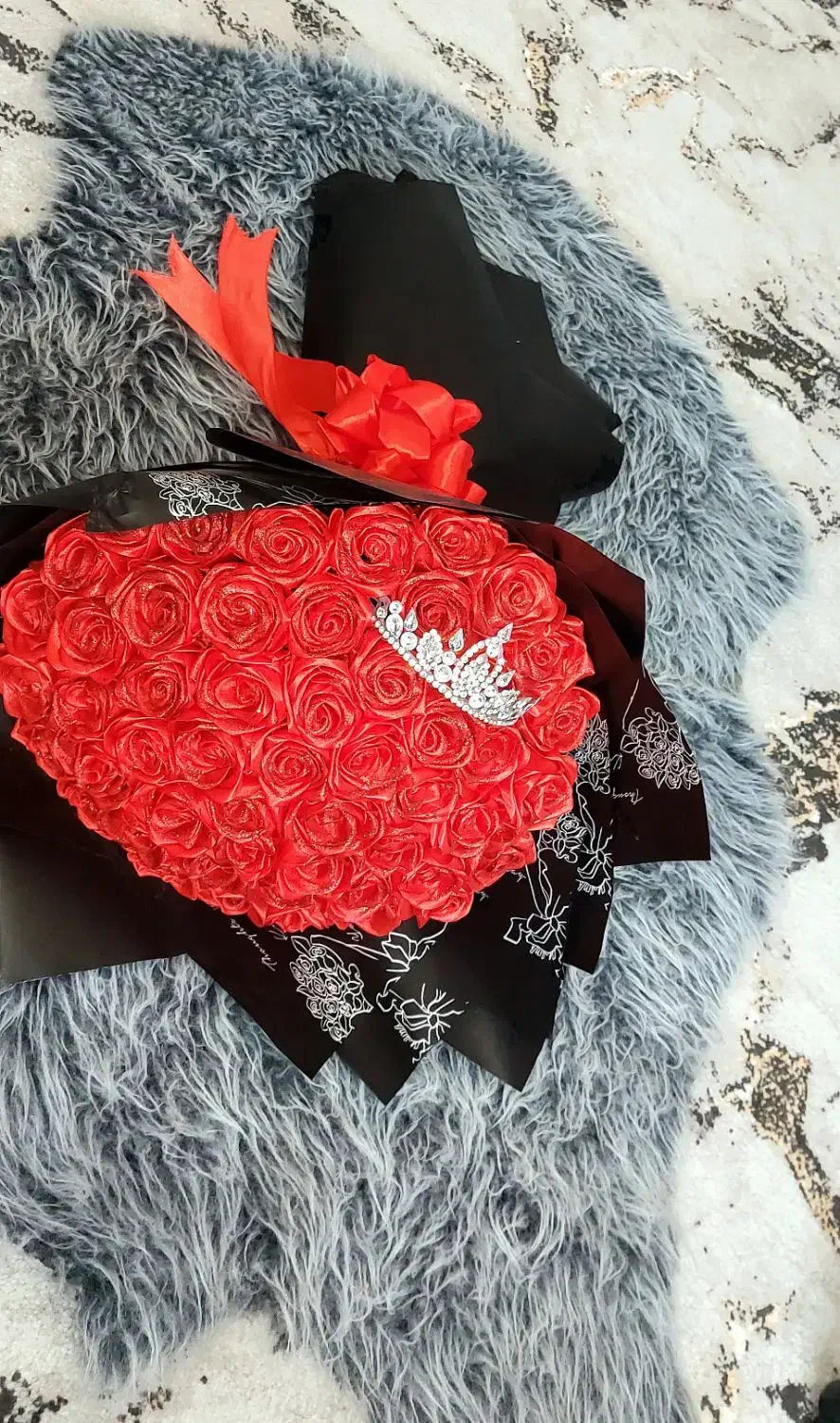 دسته گل روبانی شاین دار|گل مصنوعی|رامهرمز, |دیوار