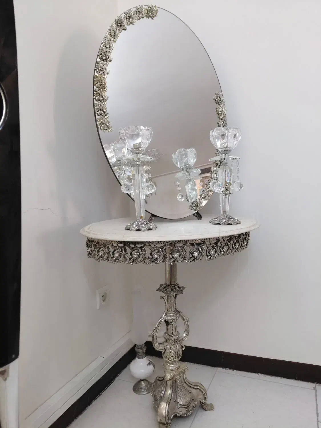 آیینه شمعدان طرح نقره|آینه|تهران, باغ فیض|دیوار