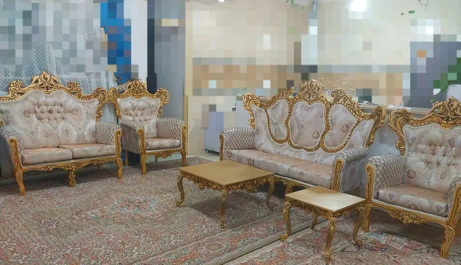 مبل سلطنتی بامیزوعسلی|مبلمان خانگی و میز عسلی|الیگودرز, |دیوار
