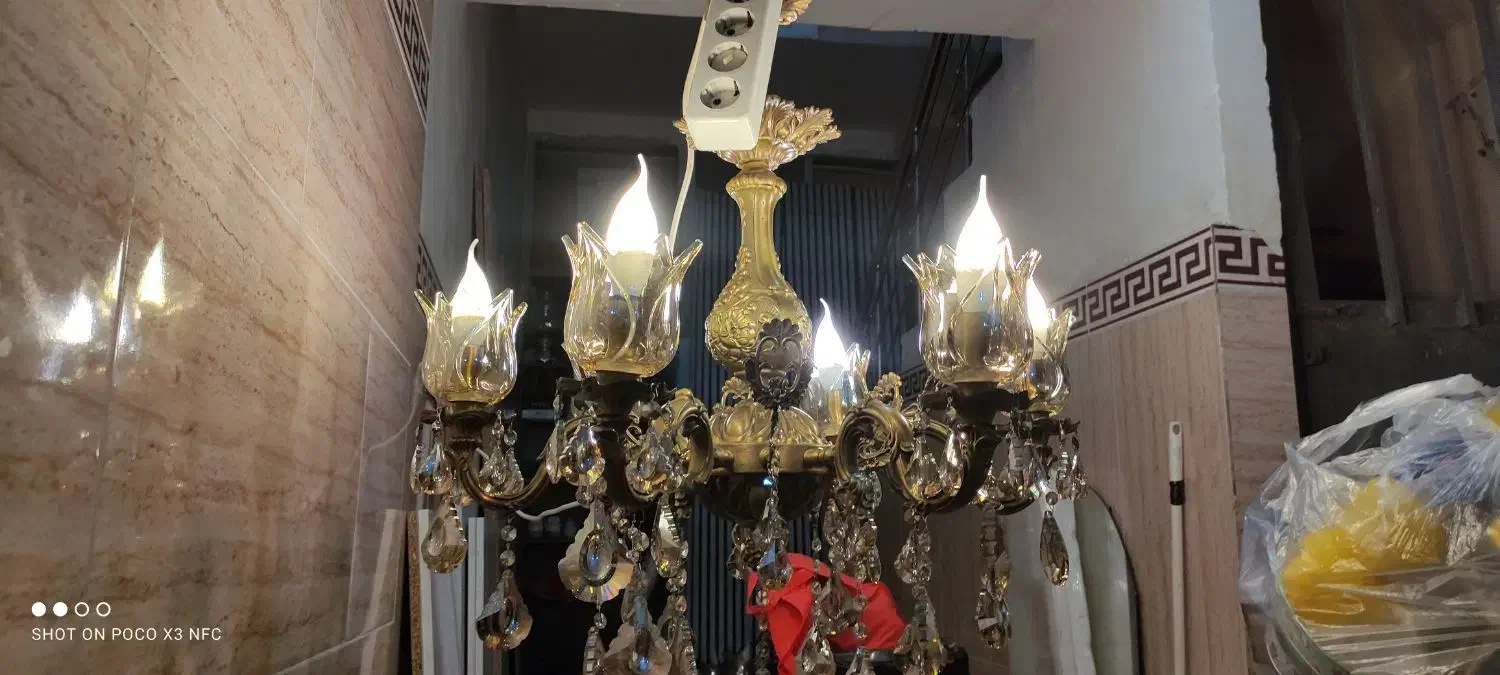 لوستر برنز|لوستر و چراغ آویز|نسیم‌شهر, |دیوار