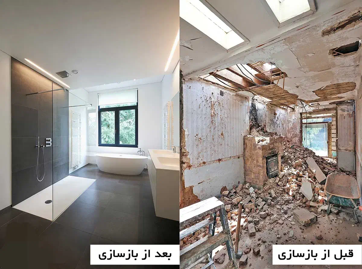 بازسازی و بنایی ومصالح با وام و مشاوره رایگان|خدمات پیشه و مهارت|رشت, باهنر|دیوار