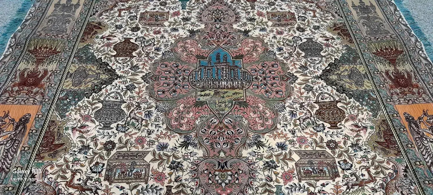 فروش فرش دستبافت آنتیک تک عتیقه کلکسیونی|فرش|شیراز, کاراندیش|دیوار