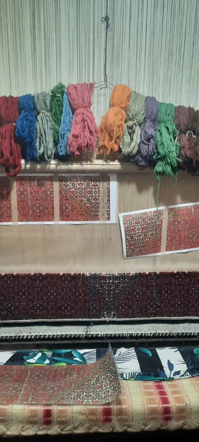 فرش نیمه کاره|فرش|زنجان, |دیوار