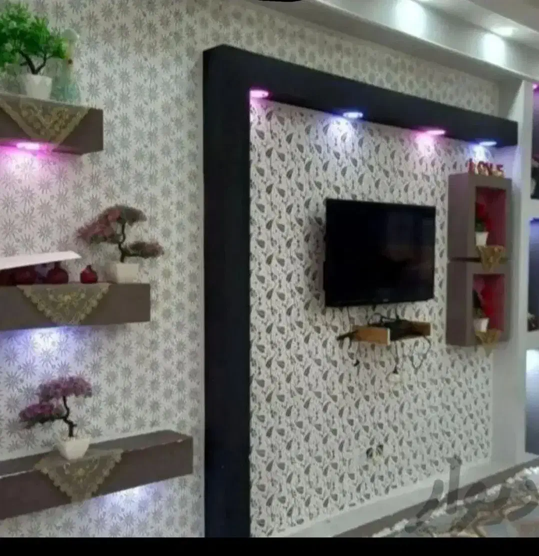 نقاشی ساختمان طرح کاغذدیواری|خدمات پیشه و مهارت|لنگرود, |دیوار