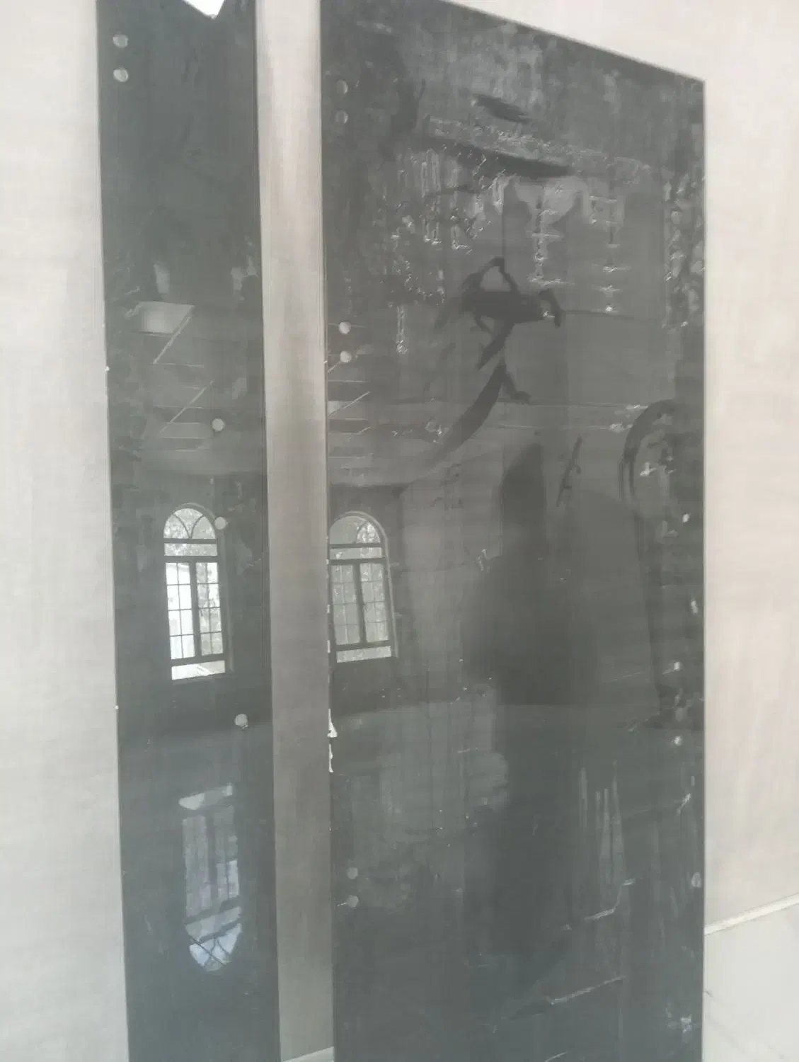 درب‌.شیشه‌ای‌سکوریت|مصالح و تجهیزات ساختمان|اهرم, |دیوار