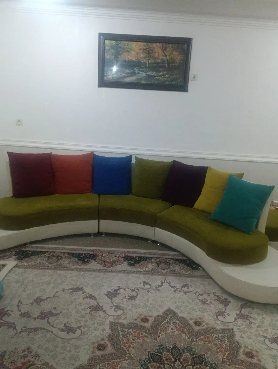 مبل هلالی ۷نفره بندر دیر ۷/۵۰۰|مبلمان خانگی و میز عسلی|بندر دیر, |دیوار