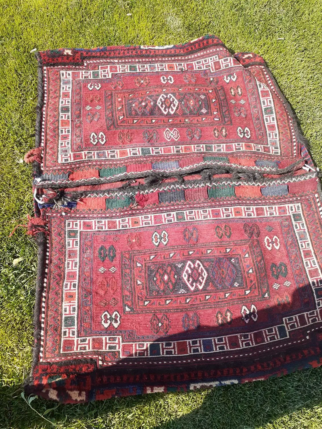 دوعدد خورجین قدیمی دستباف|کلکسیون اشیاء عتیقه|شهرکرد, |دیوار