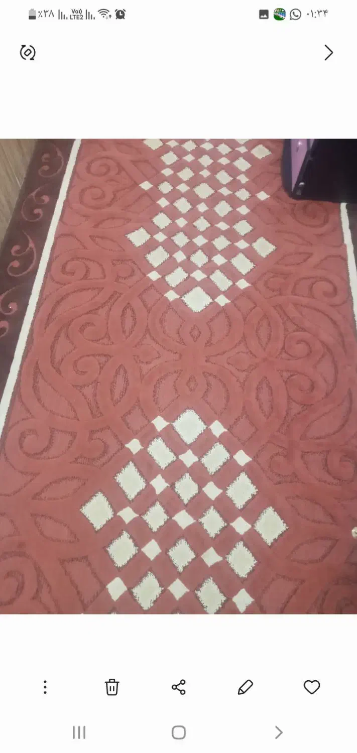 گلیم فرش درجه یک ۳متری ۲۰۰۰۰۰۰ تومان|گلیم، جاجیم، گبه|سنندج, |دیوار