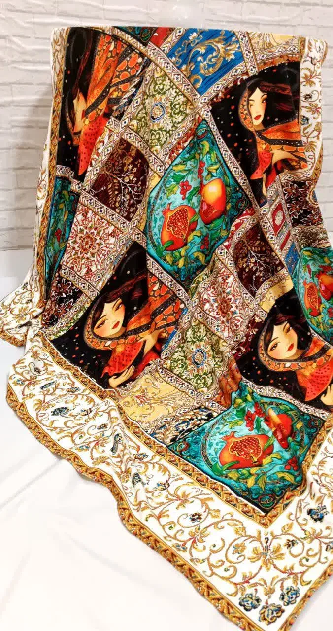 رومیزی یلدا انار فقط عمده|پرده، رانر، رومیزی|کرمانشاه, |دیوار