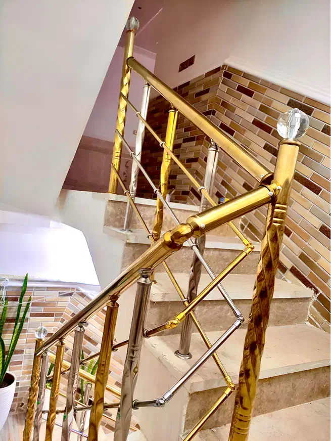 نرده استیل سه خط تک پایه و جفت پایه۳۰۴|خدمات پیشه و مهارت|ایرانشهر, |دیوار