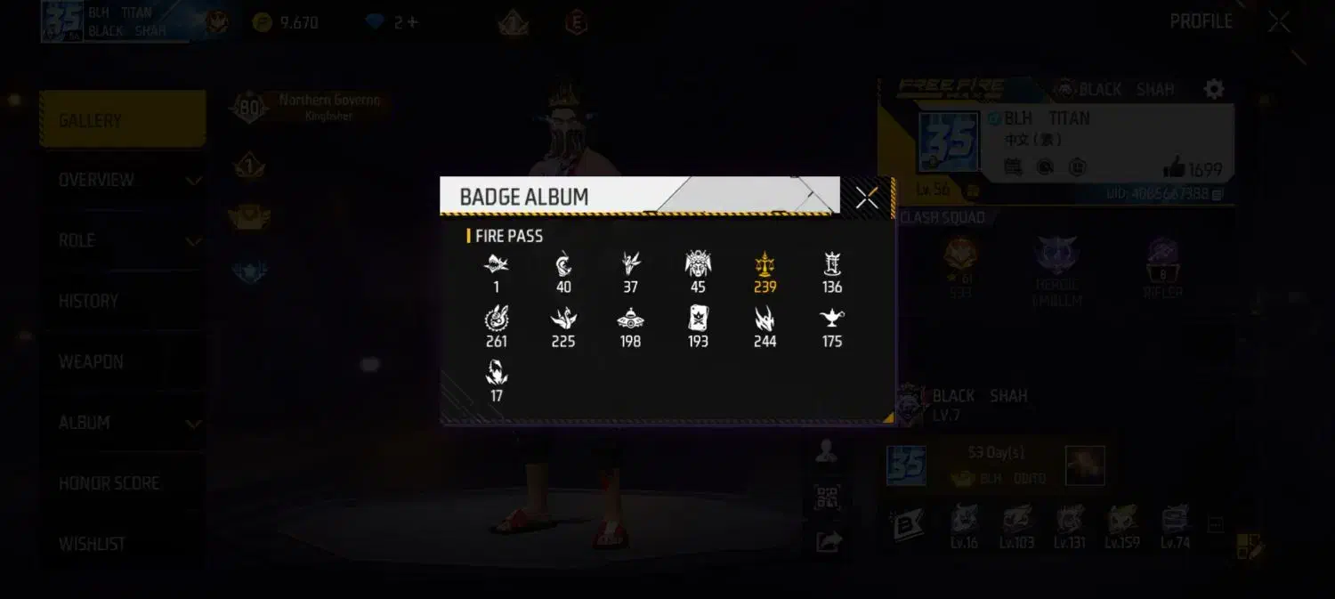 اکانت فری فایر|کنسول، بازی ویدئویی و آنلاین|اسلامآباد غرب, |دیوار