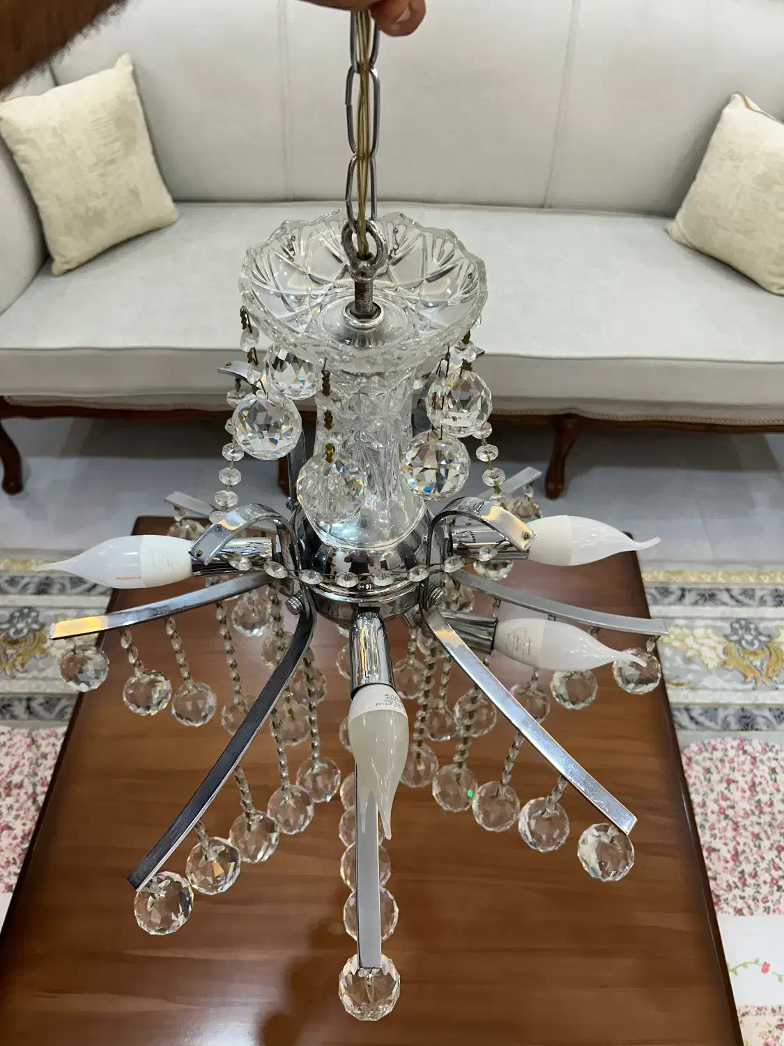 لوستر کریستالی|لوستر و چراغ آویز|محمدیه-قزوین, |دیوار