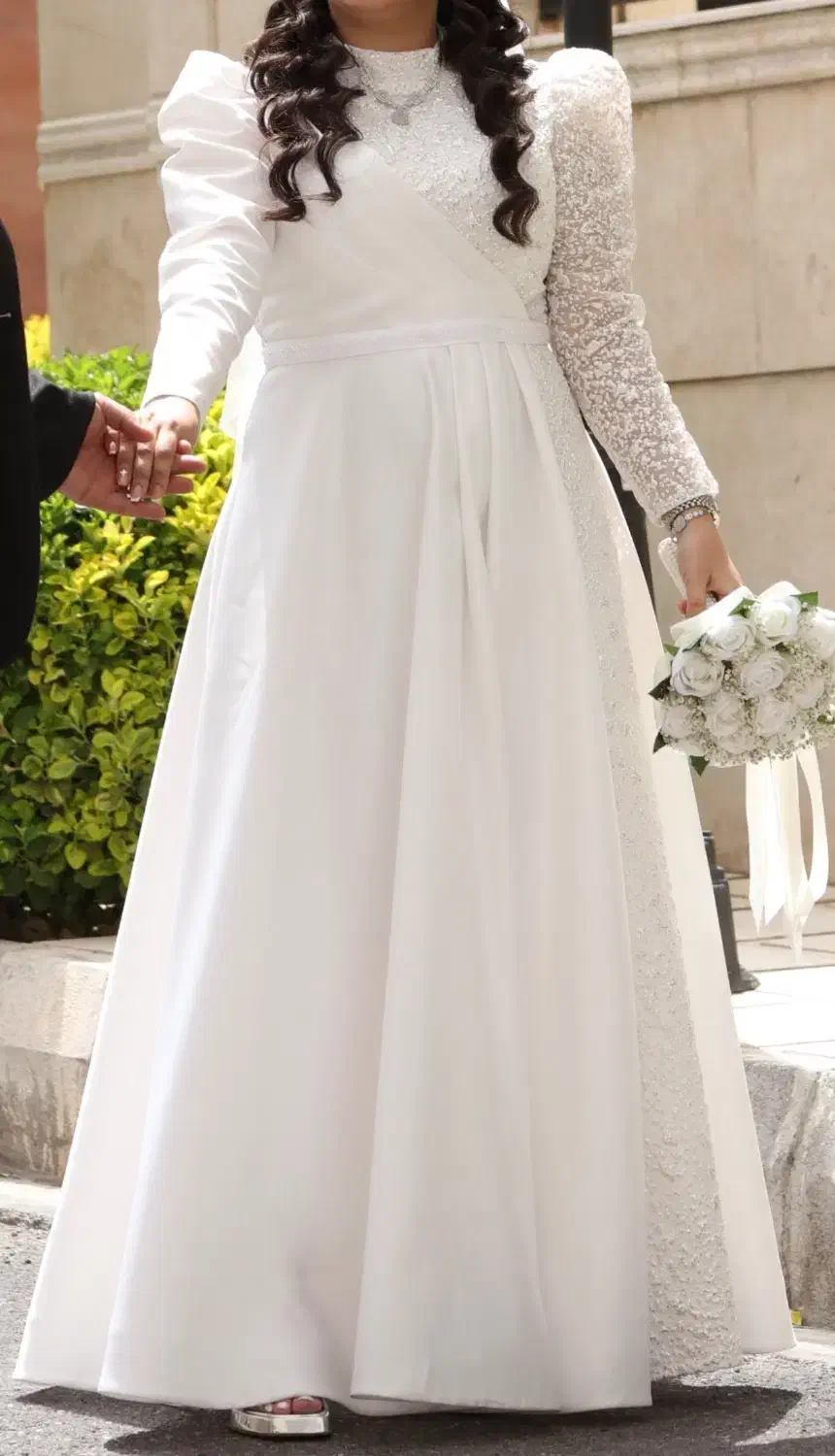 لباس عقد همراه با تور عربی|لباس|تبریز, |دیوار