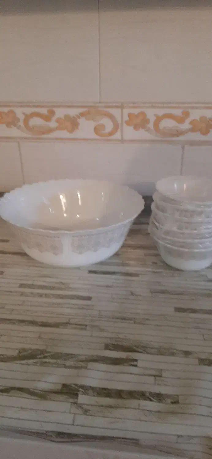 ظرفهای ارکوپال شش نفره|ظروف سرو و پذیرایی|مسجد سلیمان, |دیوار