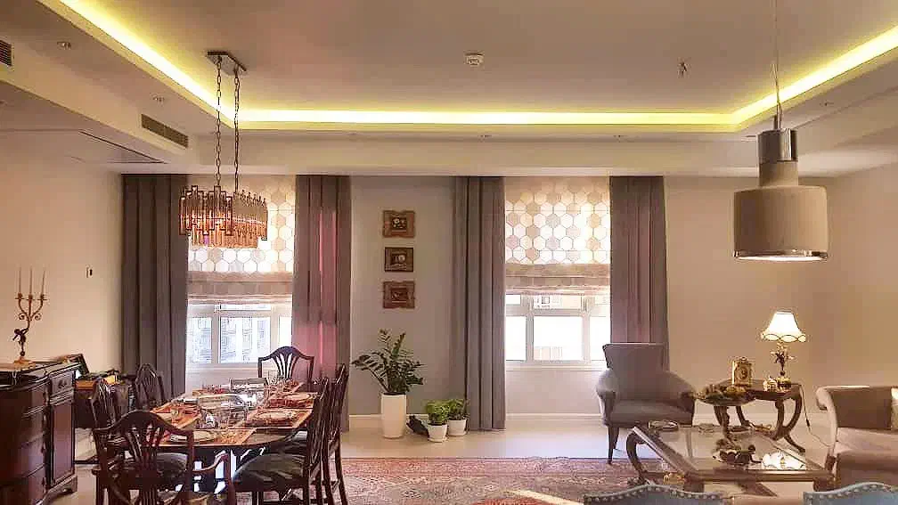 112متر تراس بزرگ باغ بهشت سعادت آباد