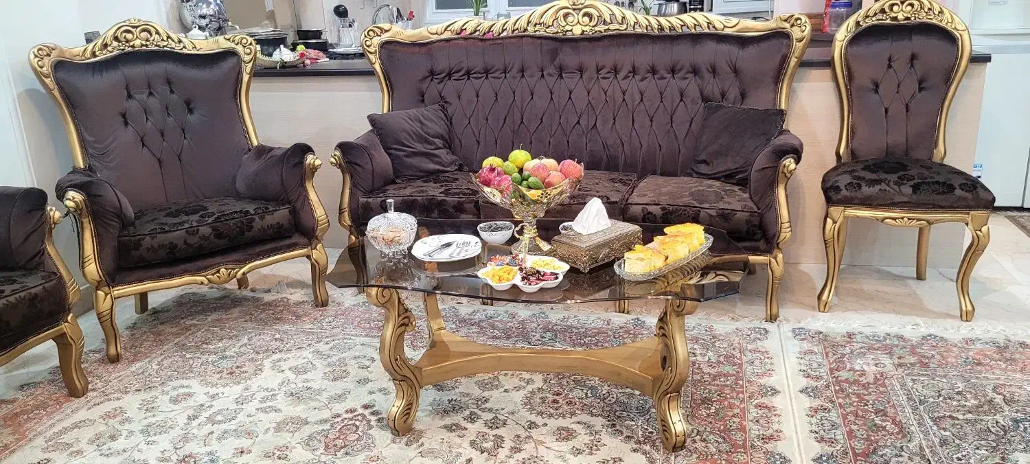 مبل سلطنتی۹نفره|مبلمان خانگی و میز عسلی|تهران, شهرک پرواز|دیوار
