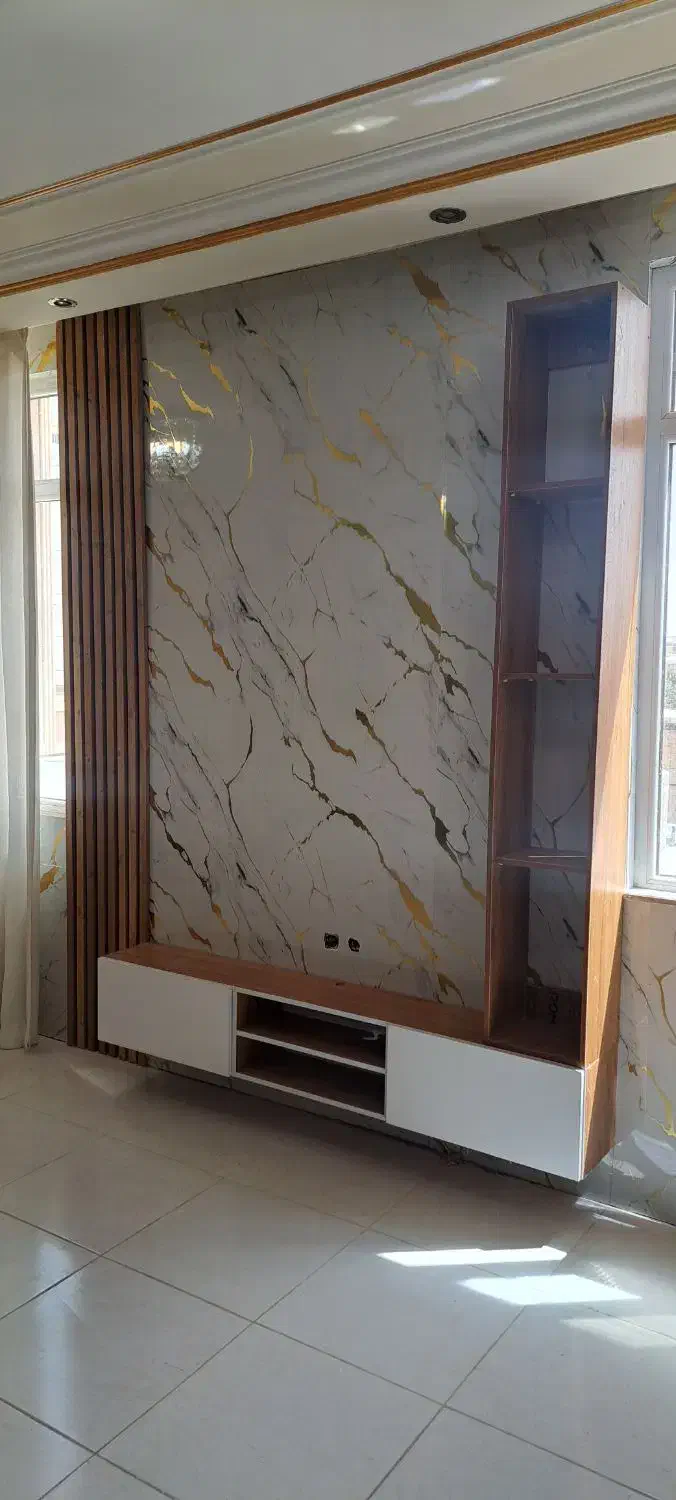 تی وی وال دکور ماربل شیت ترمووال کناف دیوارپوش pvc|خدمات پیشه و مهارت|کرمانشاه, |دیوار