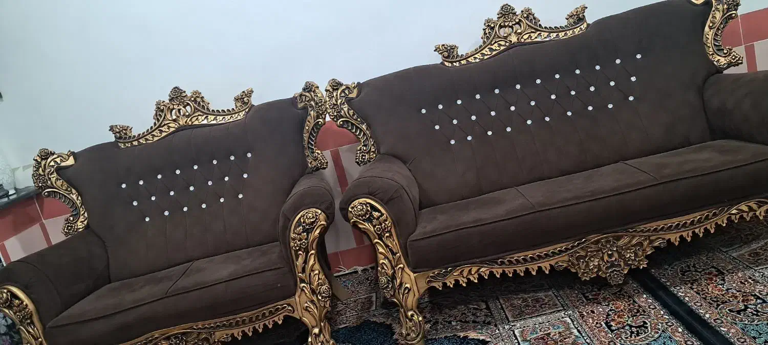 مبل ۷نفره همرا جلو مبلی|مبلمان خانگی و میز عسلی|شادگان, |دیوار