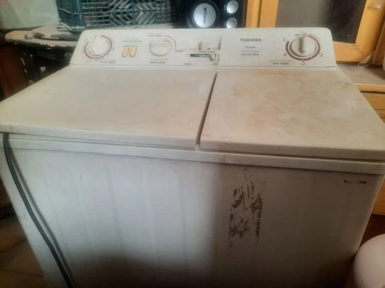 لباسشویی دوقلو توشیبا ژاپنی|ماشین لباسشویی و خشککن لباس|مرودشت, کناره|دیوار