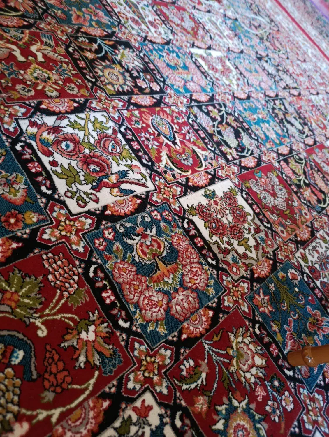 قالی ماشینی خشتی۳عدد طرح دست بافت|فرش|لاران, |دیوار