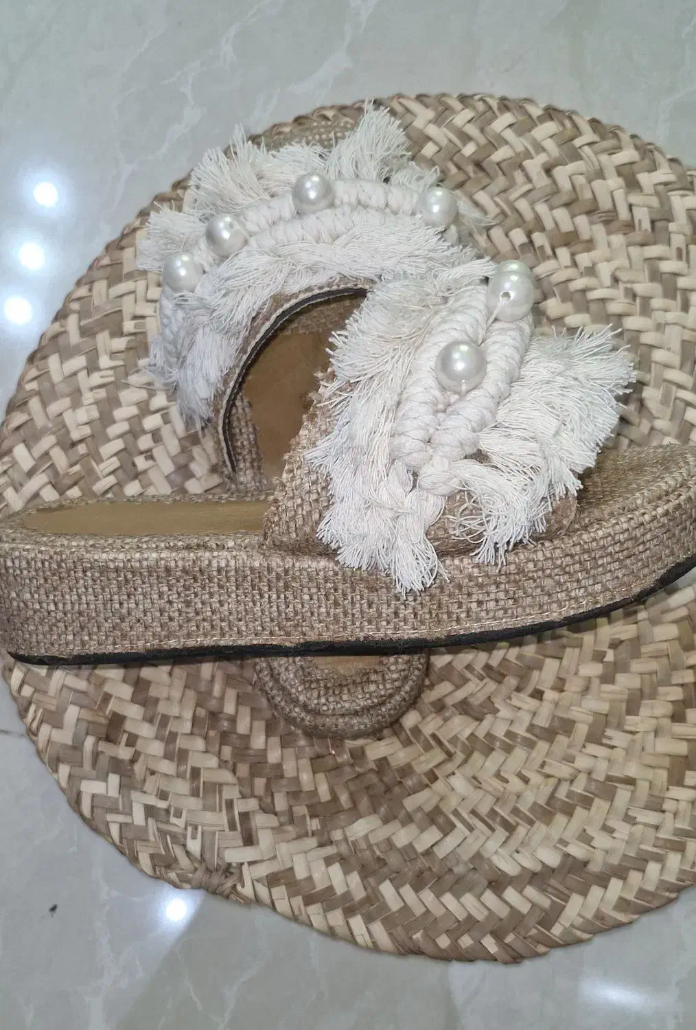 صندل کنفی مکرومه|کیف، کفش، کمربند|مشهد, سرافرازان|دیوار