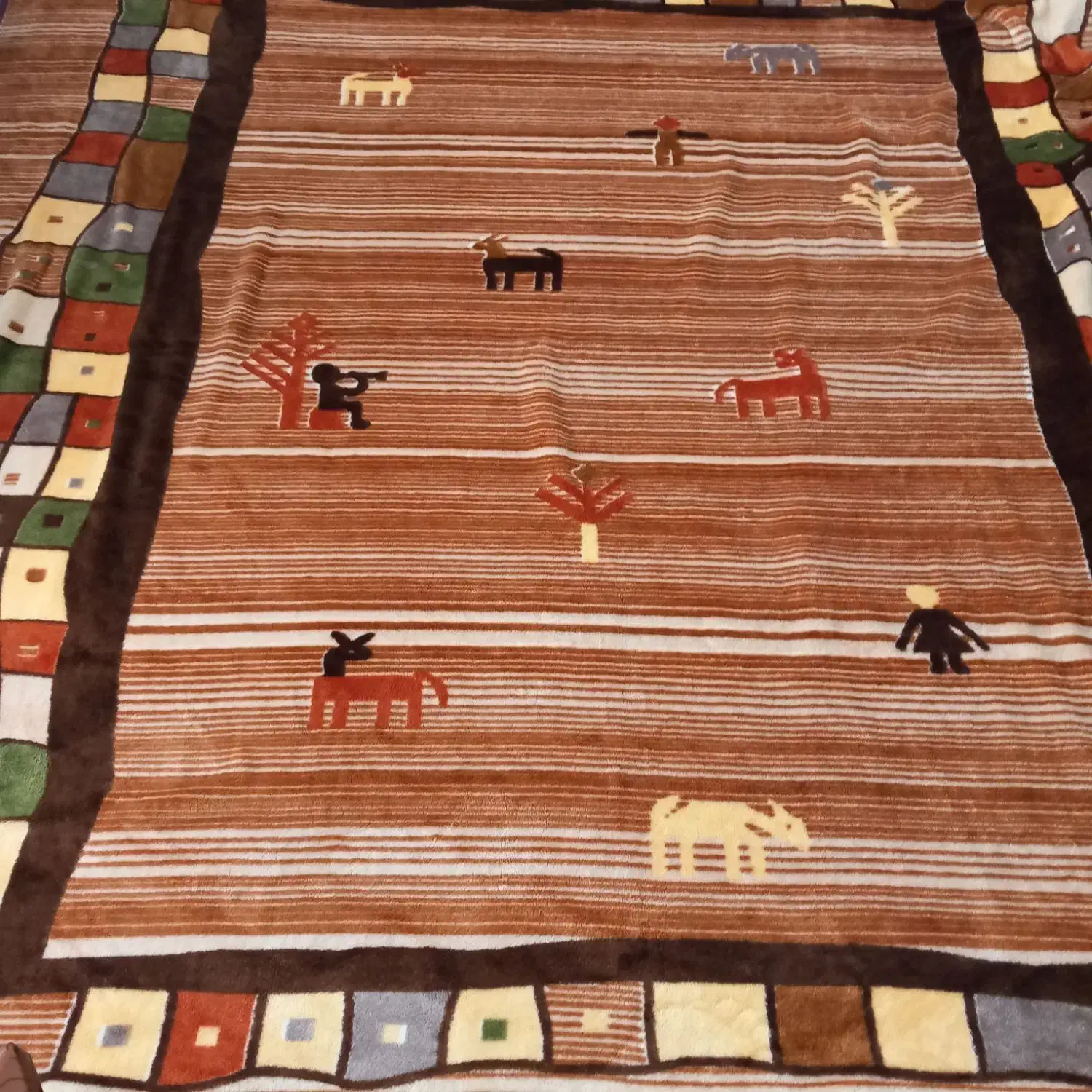 پتوی گلبافت دو نفره|رختخواب، بالش، پتو|قرچک, مهدیه|دیوار