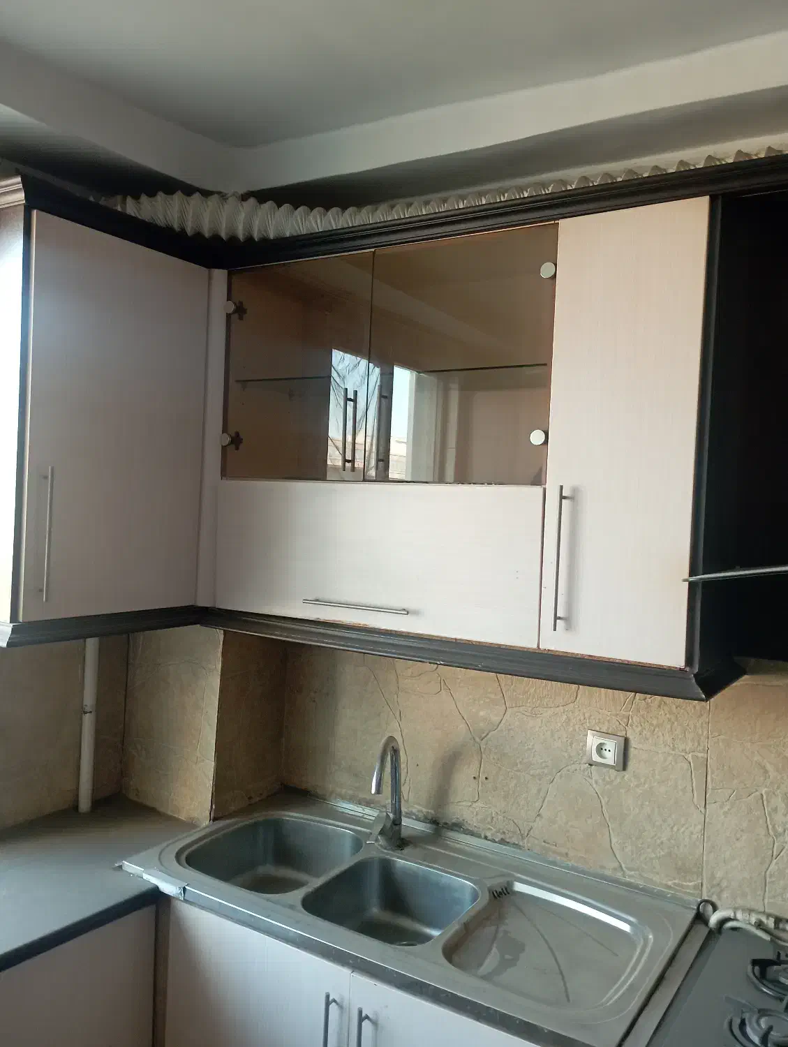 کابینت ام دی اف همراه سینک و هود|آب‌چکان و نظم‌دهنده ظروف|فردیس, خیام شرقی|دیوار