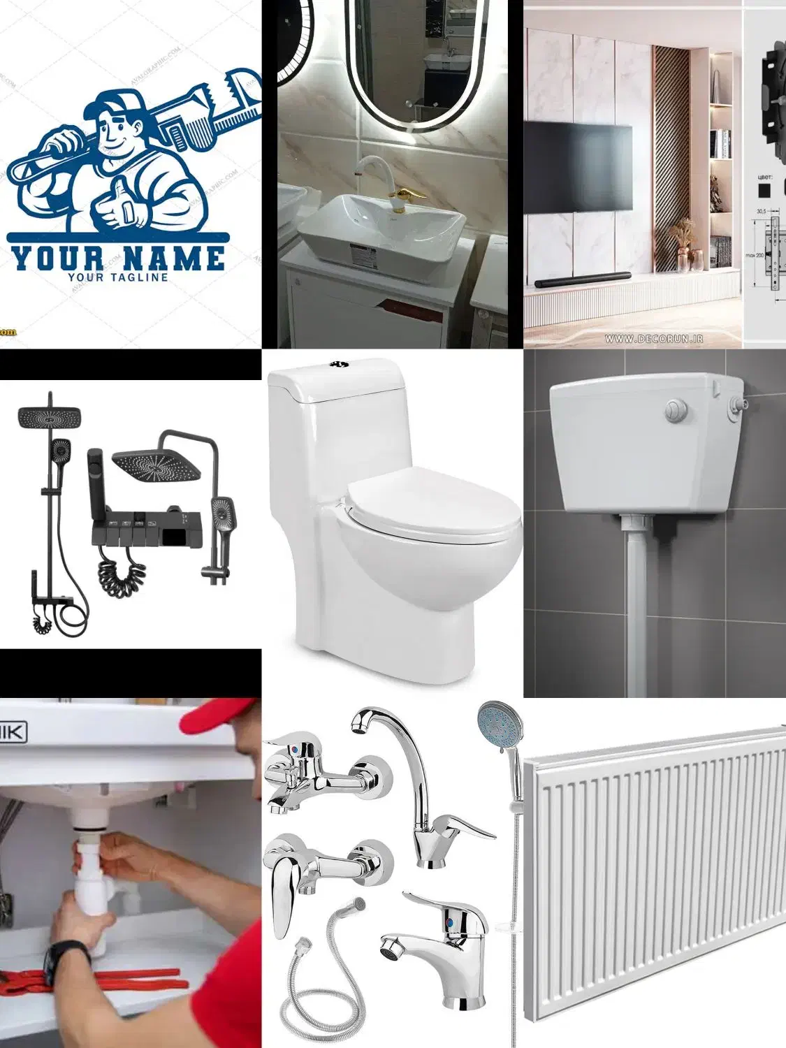 نصب روشویی شیرآلاتوالت فرنگی فلاش تانک قیمت مناسب|خدمات پیشه و مهارت|همدان, |دیوار