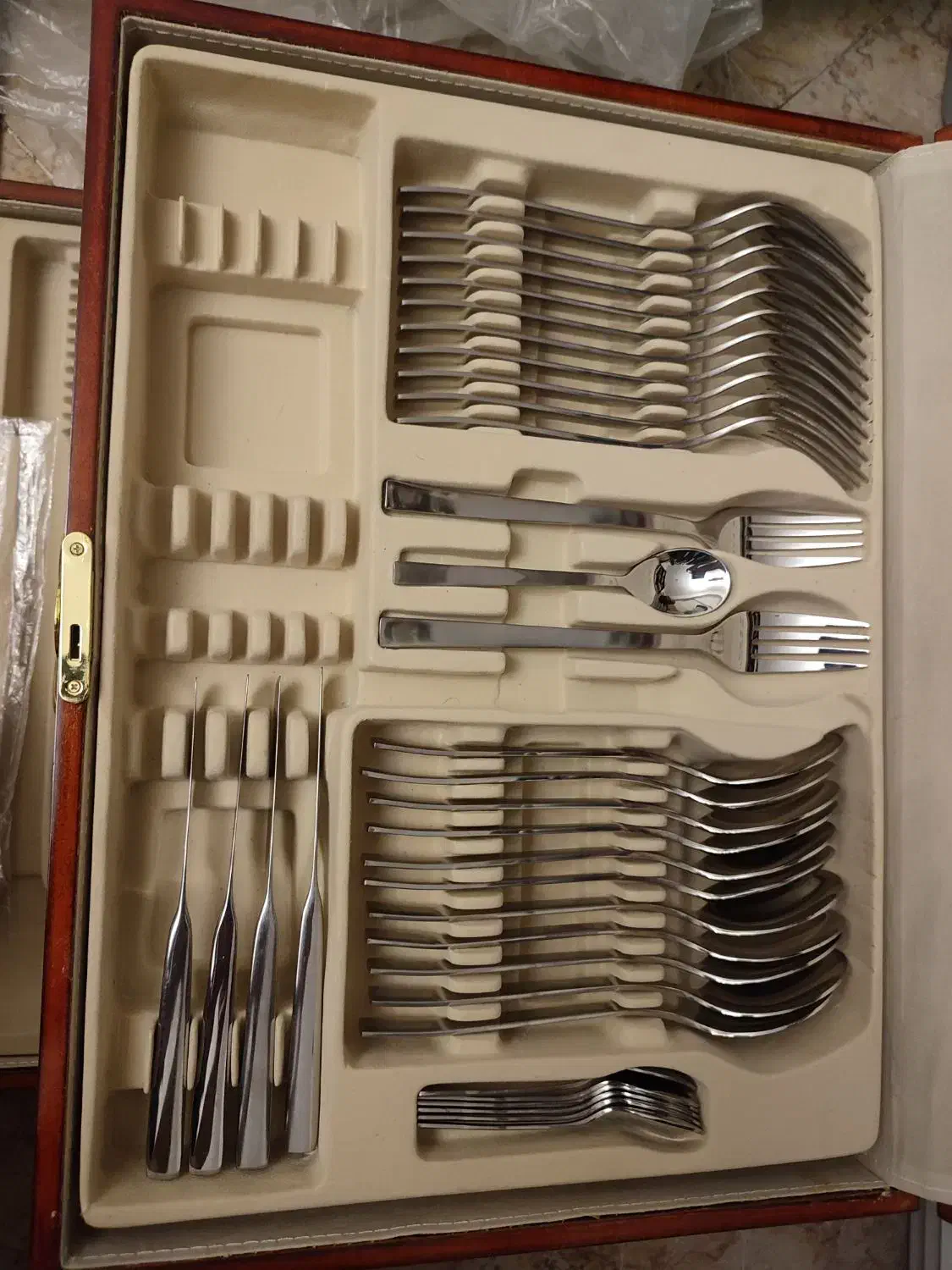 سرویس قاشق چنگال استیل مات و براق آلملنی|ظروف سرو و پذیرایی|تهران, والفجر|دیوار