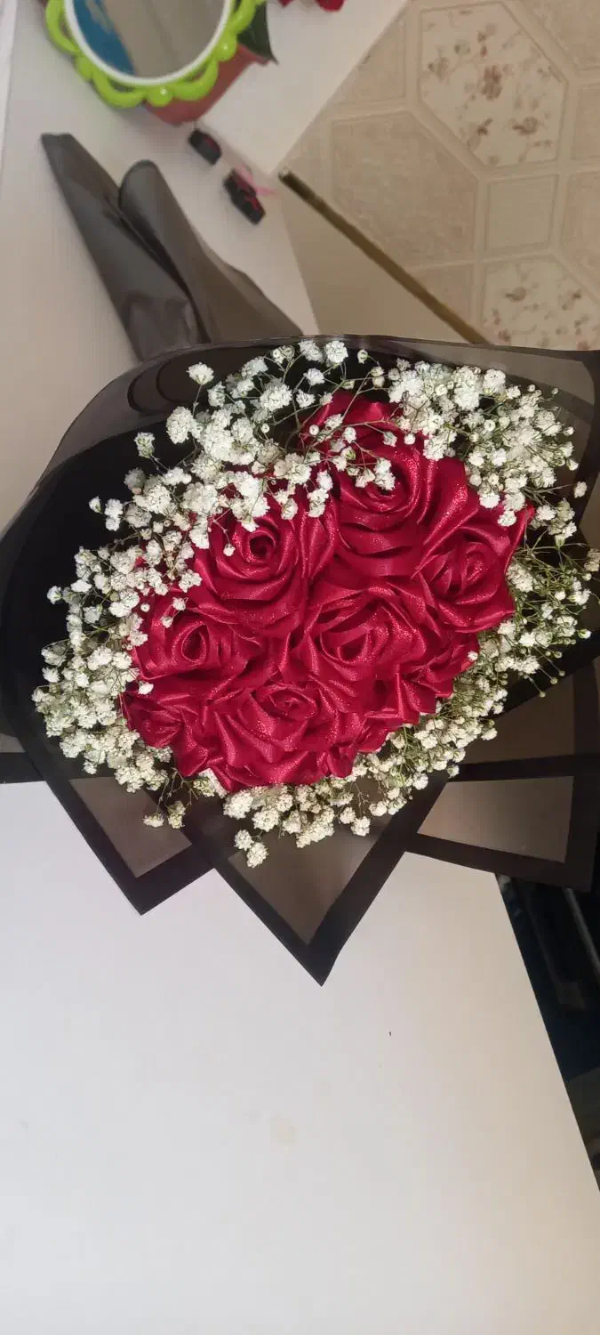 گل ربانی  گل روبانی  دسته گل|گل مصنوعی|قم, نوبهار|دیوار