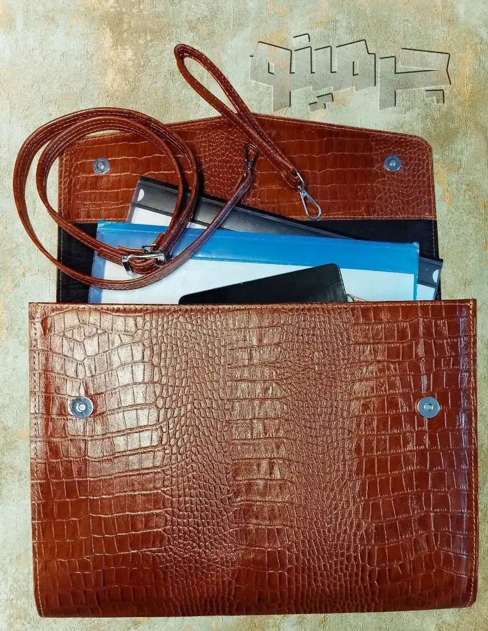 فولدر بگ چرم طبیعی|کیف، کفش، کمربند|کرج, مصباح|دیوار