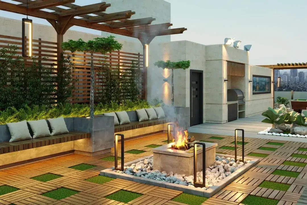 اجرای فضای سبز و روف گاردن با طراحی مهندسی|خدمات باغبانی و درختکاری|مشهد, شهرک صنعتی توس|دیوار