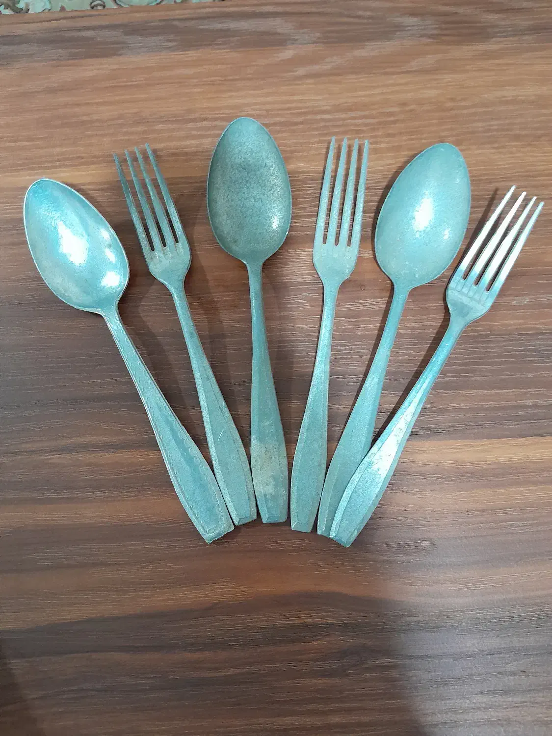 قاشق وچنگال رویی قدیمی|کلکسیون اشیاء عتیقه|بهشهر, |دیوار