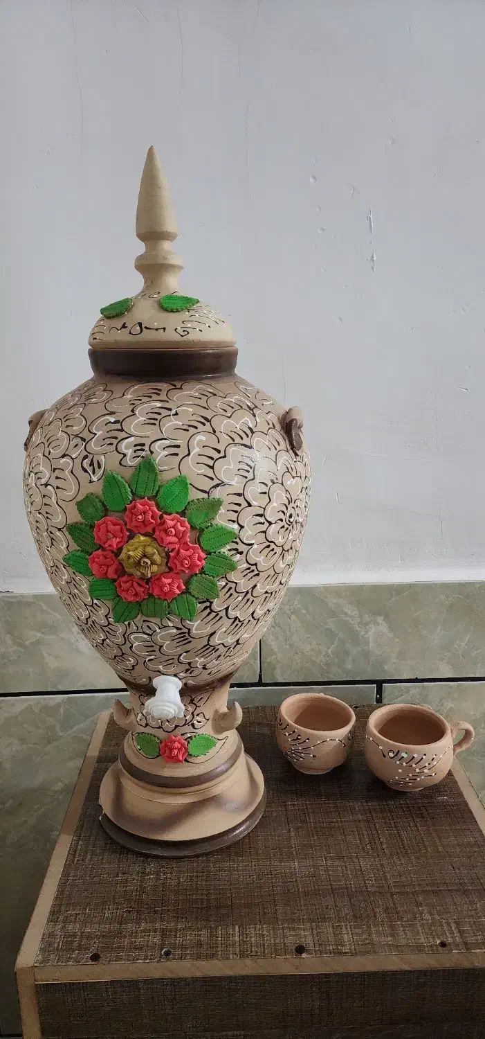 کلمن  جا آب سفالی|ظروف سرو و پذیرایی|اندیمشک, |دیوار