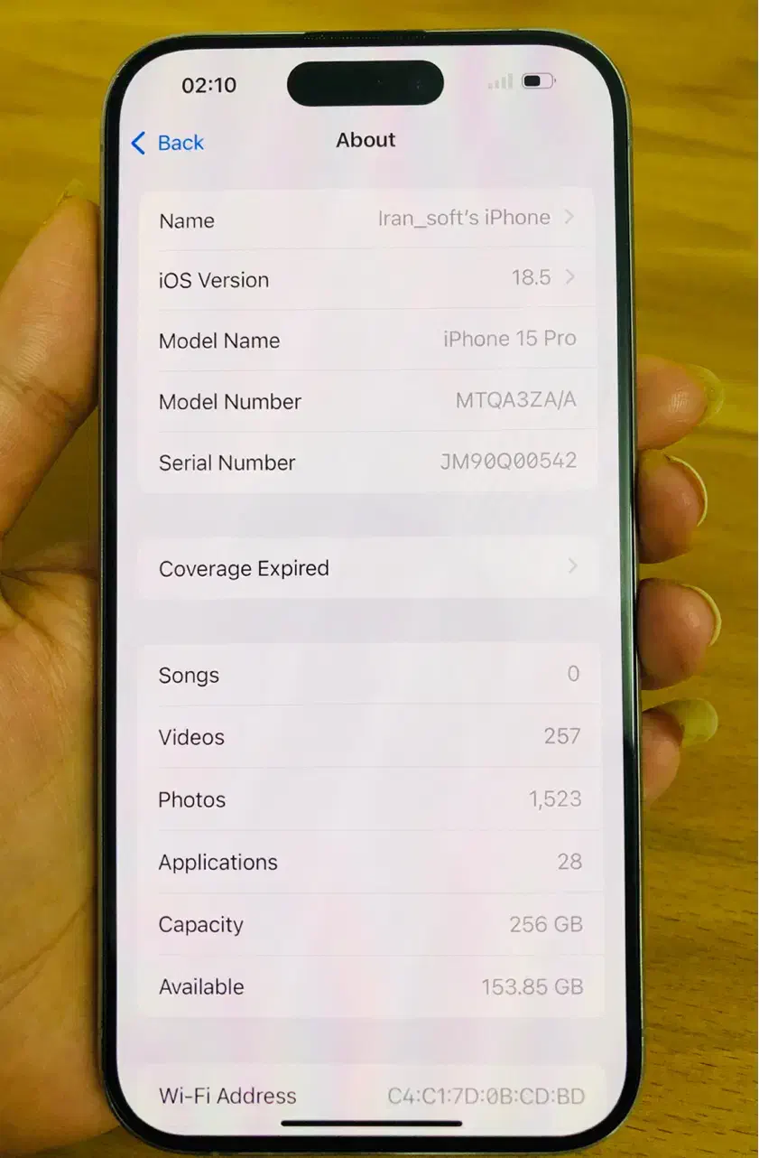 ایفون ۱۵ پرو zaa|موبایل|دامغان, |دیوار