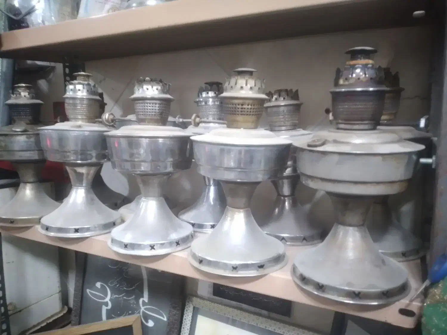 چراغ گردسوز برنجی قدیمی سالم|کلکسیون و سرگرمی|گندمان, |دیوار