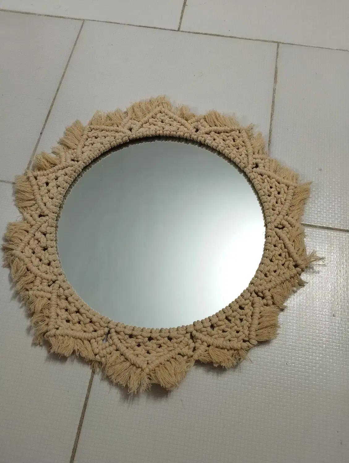 آینه مکرومه بسیار زیبا|آینه|بجنورد, |دیوار