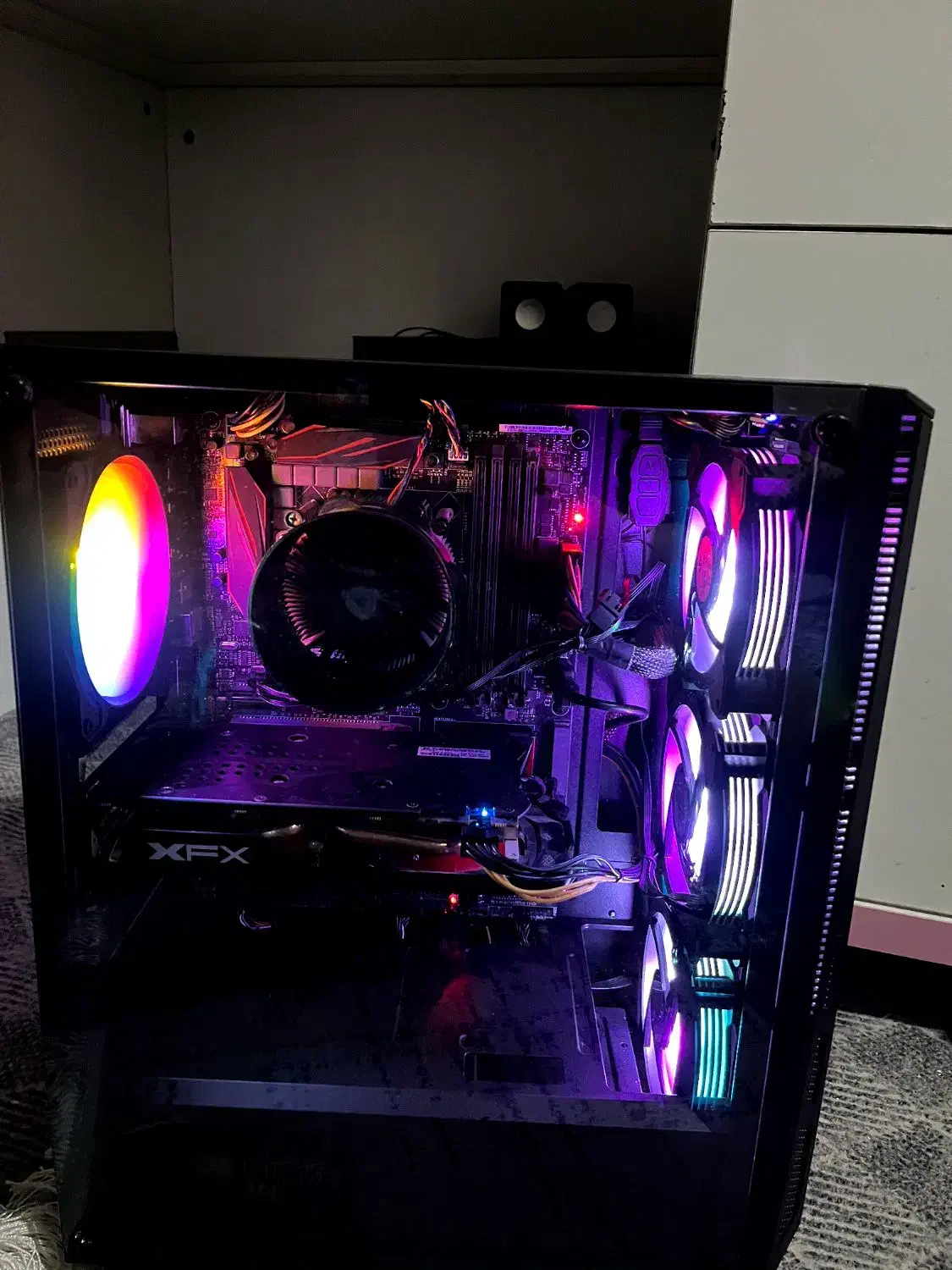 کیس کامپیوتر ۴ فن rgb|رایانه رومیزی|قم, بکایی|دیوار