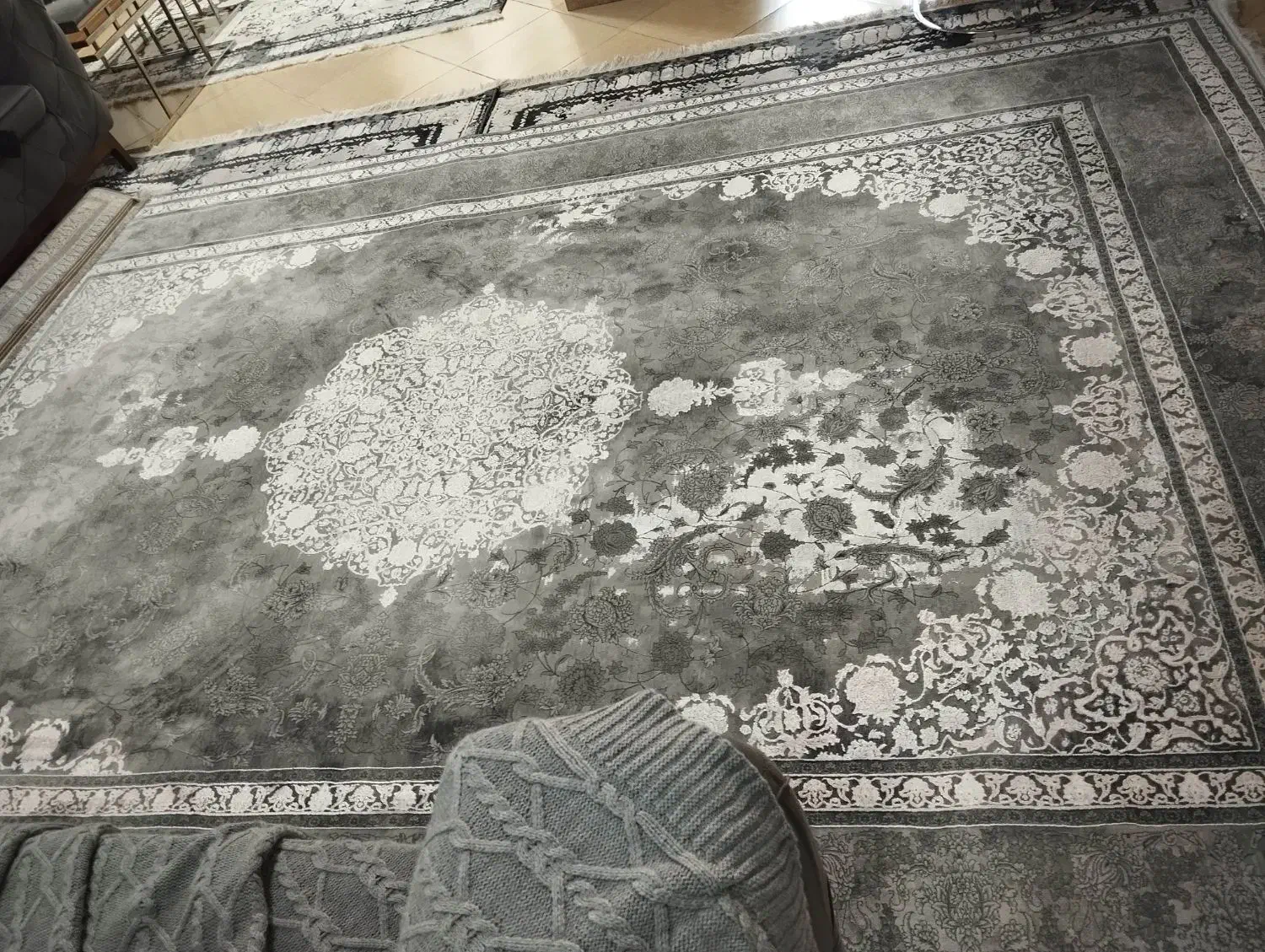 دوعدد فرش9متری تراکم 3600 کاشان نونو با دوتا پادری|فرش|کرمانشاه, |دیوار