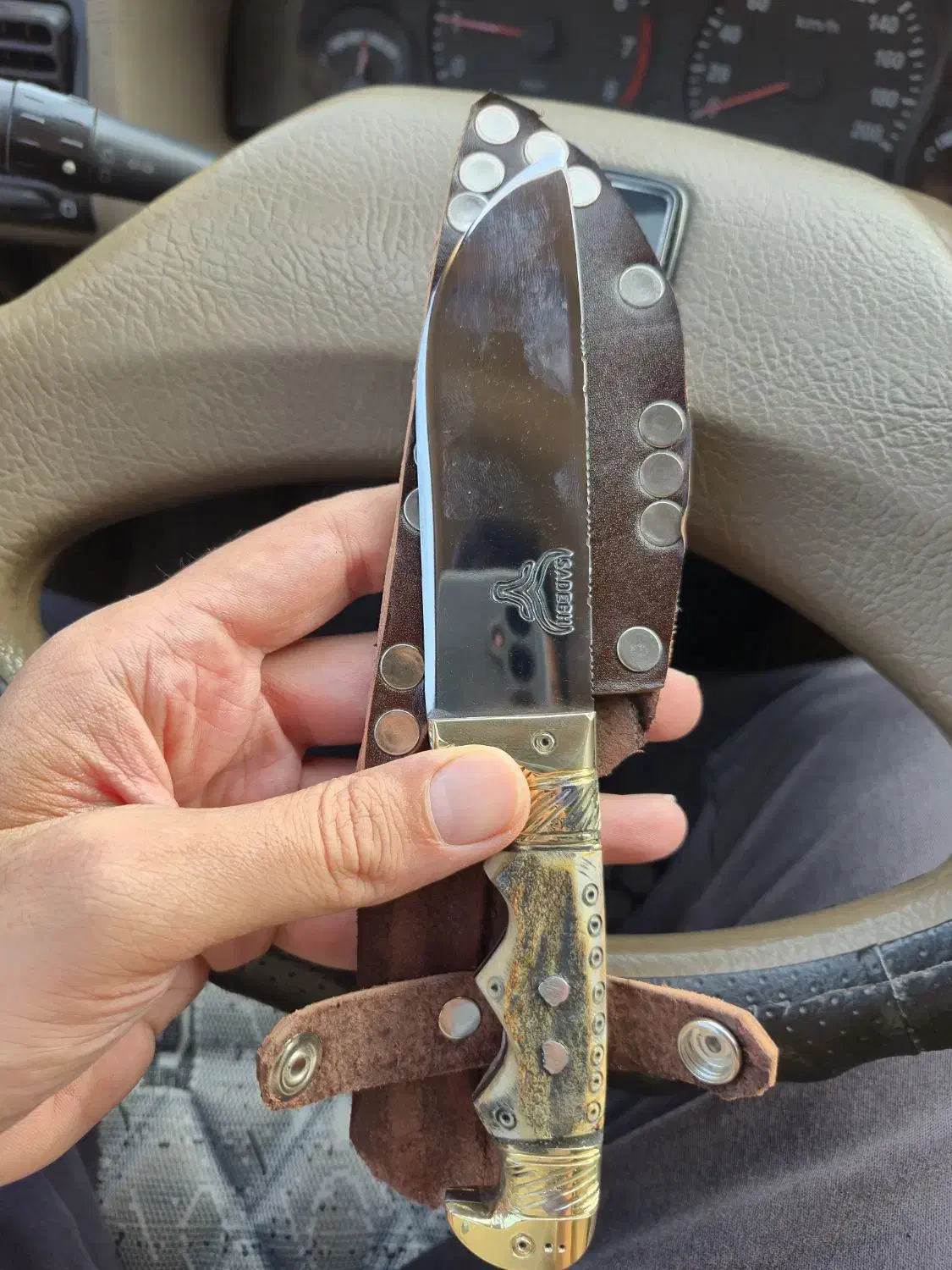 چاقو ترکمنی ۲۲ سانتی کلکسیونی|کوهنوردی و کمپینگ|گنبد کاووس, |دیوار