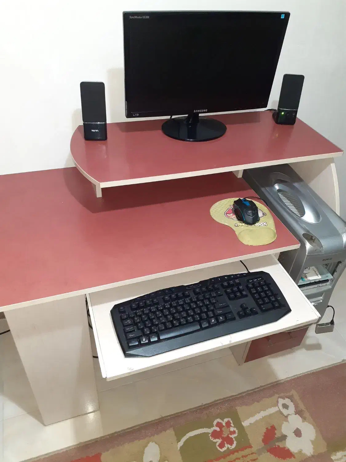 میز کامپیوتر و کتابخانه ( جنس اعلاء)|میز تحریر و کامپیوتر|رشت, پل تالشان|دیوار