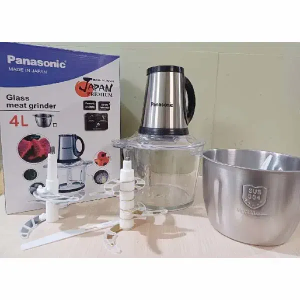 خردکن پاناسونیک دو کاسه 4 لیتر ۶+۴ تیغه تیتانیومی|خردکن، آسیاب، غذاساز|نسیم‌شهر, |دیوار