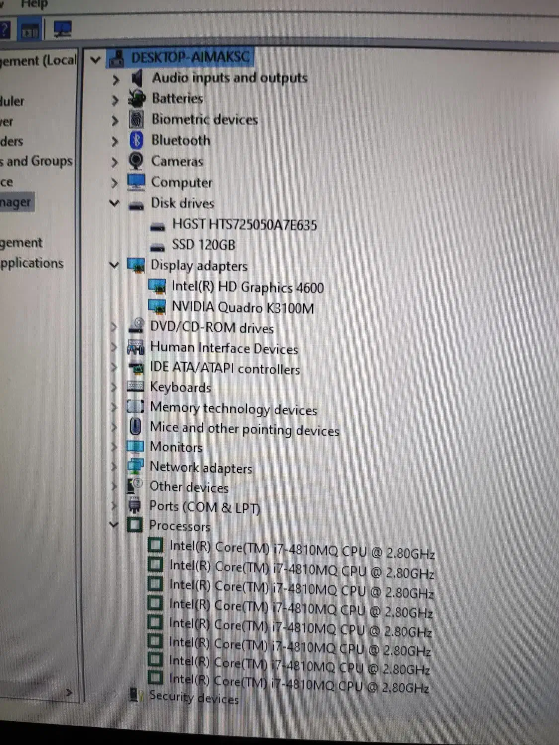 لپ تاپ Hp Zbook i7 4810MQ باگرافیک۴ ۱۷ اینچ|رایانه همراه|اصفهان, برازنده|دیوار