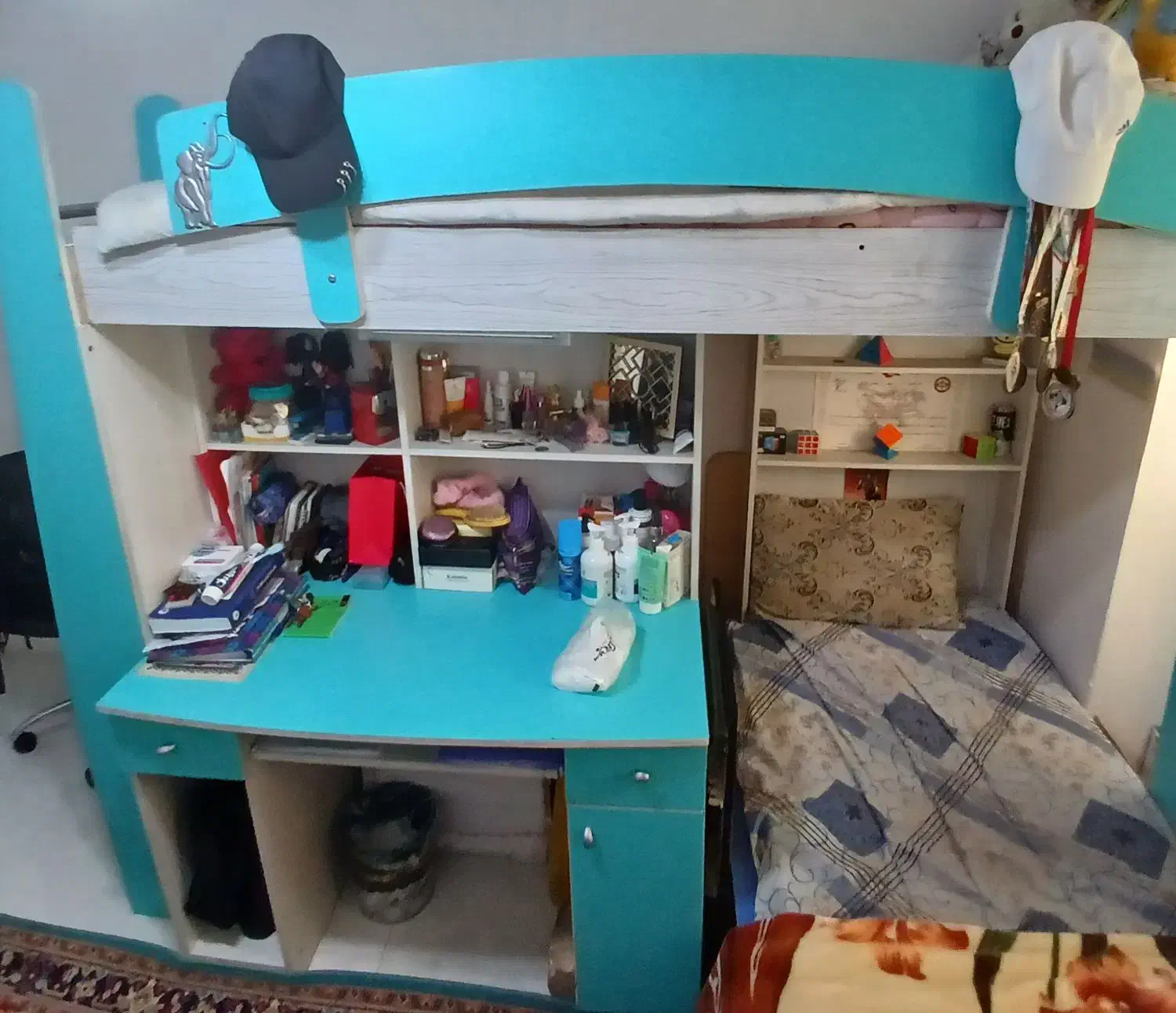 مجموعه تخت نوجوان تکی و دونفره|تخت و سرویس خواب|تهران, والفجر (افسریه)|دیوار