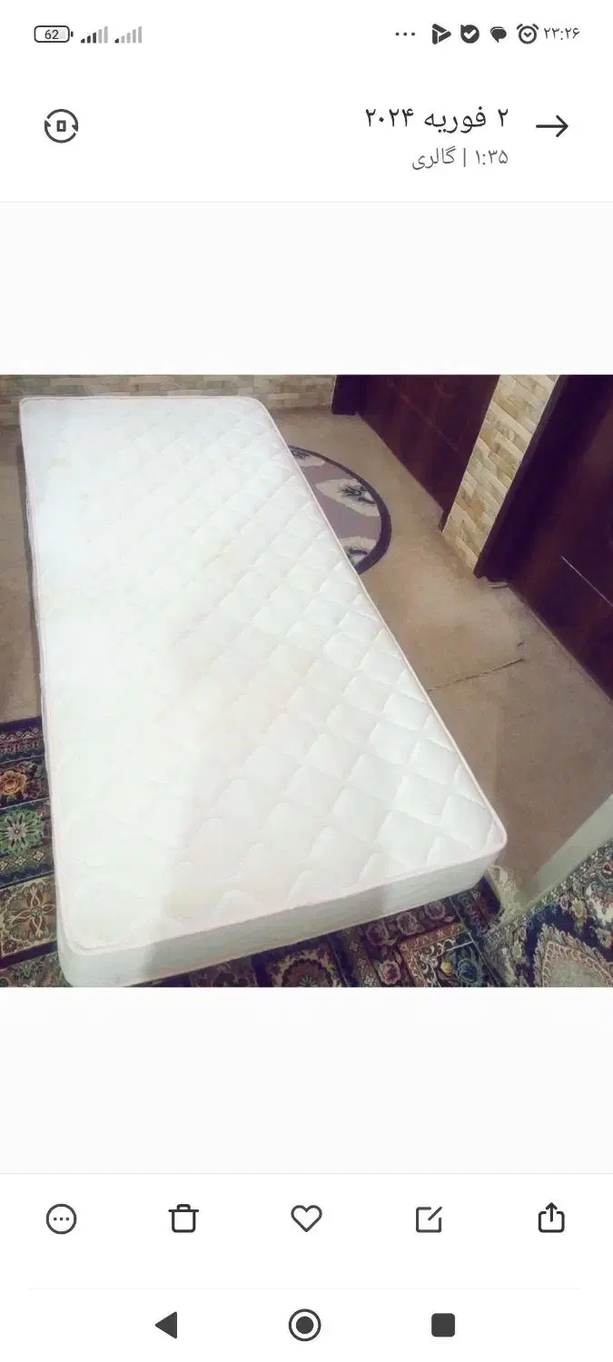 تشک ۲نفره و1نفره هم نوهم درحدنووزیری تخت|تشک تختخواب|زاهدان, |دیوار