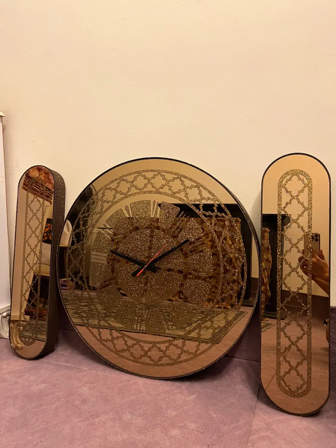 ساعت دیواری قهوه ایی برنز|ساعت دیواری و تزئینی|مشهد, عبادی|دیوار